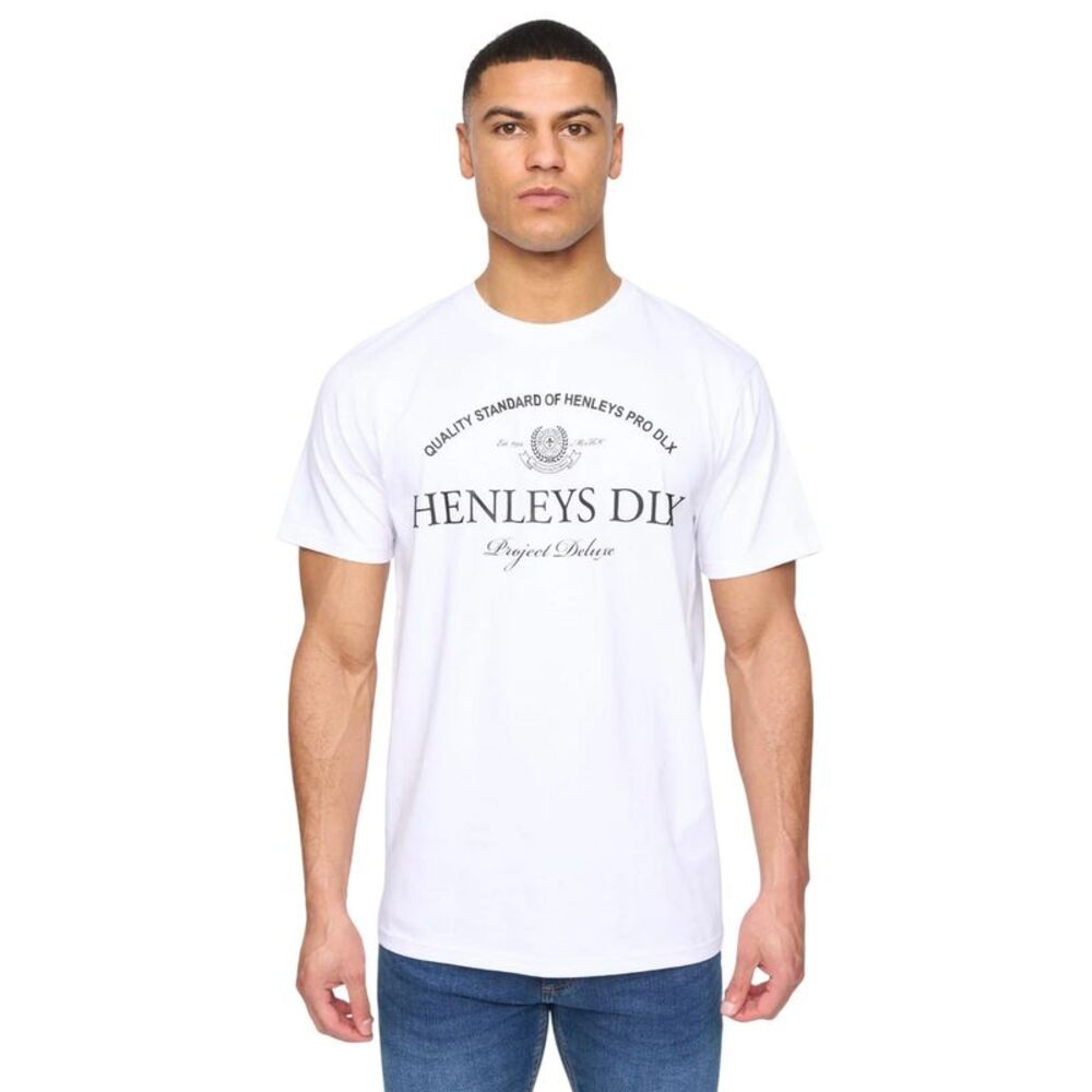 Henleys Mens Henclose Cotton T-Shirt / White